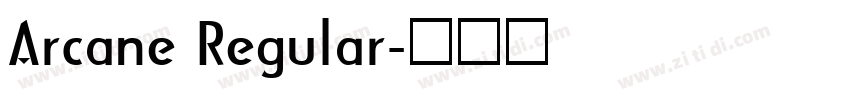 Arcane Regular字体转换